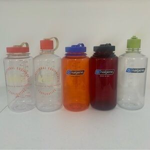 Set of 5 Nalgene Bottles - 32oz (REI and Nalgene)